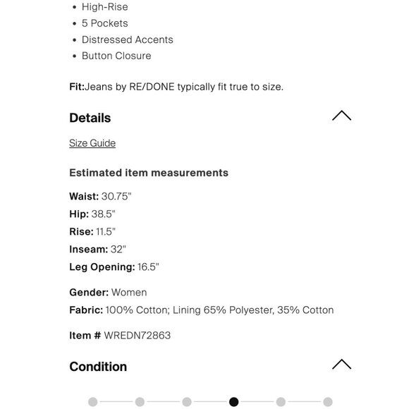 Faded Black Re/Done Jeans | Size 28 | Good used condition - Picture 3 of 6